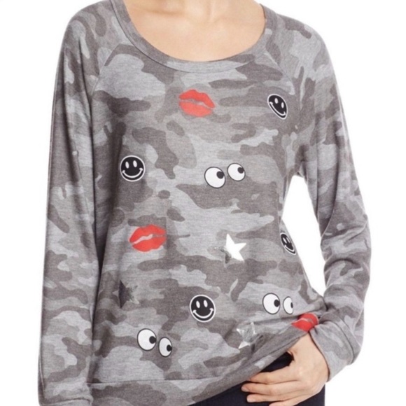 Lauren Moshi Tops - Lauren Moshi x Aqua Emoji Love Lightweight Pullover